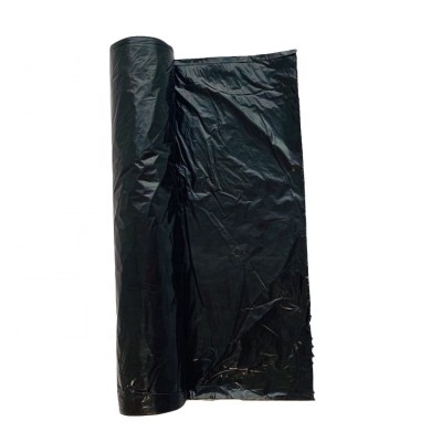 HDPE/LDPE plastic bin liner  black yellow garbage bags Customized Industrial Surface Die  50-65L  drawstring trash bag