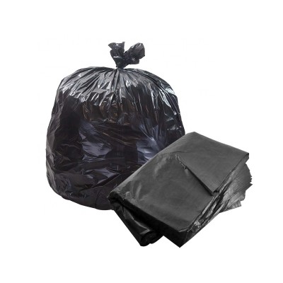 Black Recycled Plastic 3 Mil Garbage Collection Bags On Roll For Trash Packing